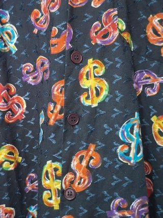 Camisa Vintage Bossman Dólares Multicolor