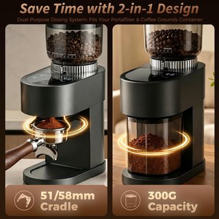BOSTAR Molinillo Café 60 Niveles LED 48mm 250gr
