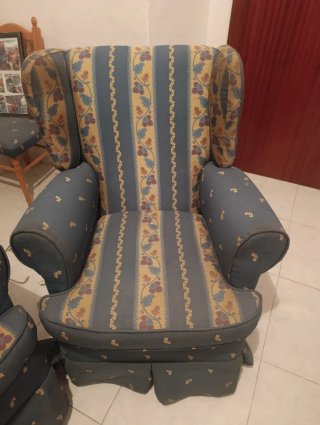 2 Sillones butaca tela estilo clásico