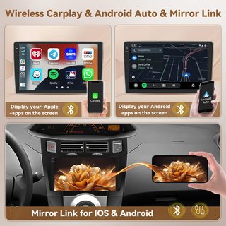 HIKITY Android15 4+64GB Autoradio 9'' Toyota Yaris