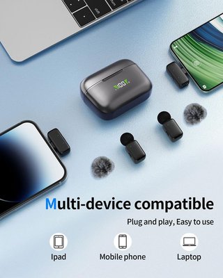 HITOZON S10 Microfono solapa USB-C Lightning 30h