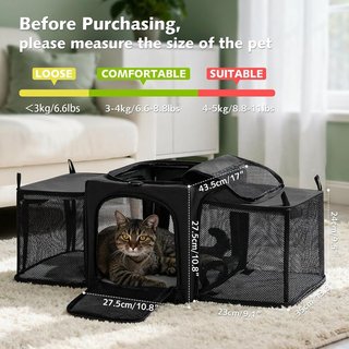 Pecute transportín gato expandible gris oscuro