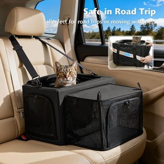 Pecute transportín gato expandible gris oscuro