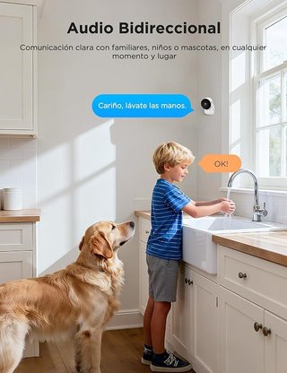 WOLFANG WS01 2x Cámara Vigilancia WiFi 2.4G 1080p
