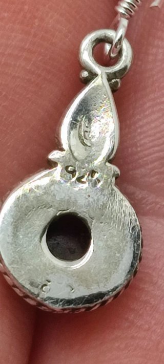 Pendientes de Plata y Granates.