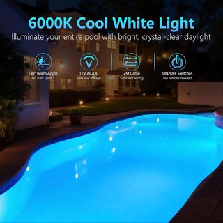 OSREE Foco Piscina 35W Ø275mm 3500lm IP68 12V