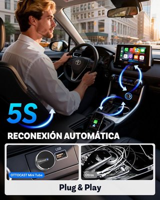 Ottocast Mini Tube 2026 CarPlay/Android Auto