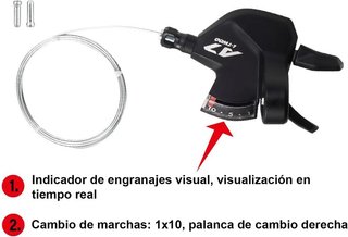 CNCLOL Maneta Cambio trasero 10v MTB Carretera