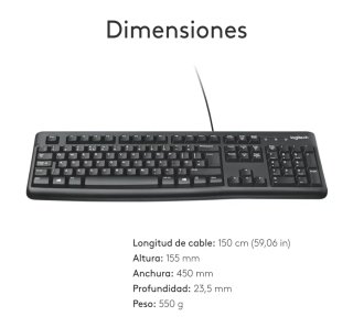 Teclado Logitech Negro Nuevo