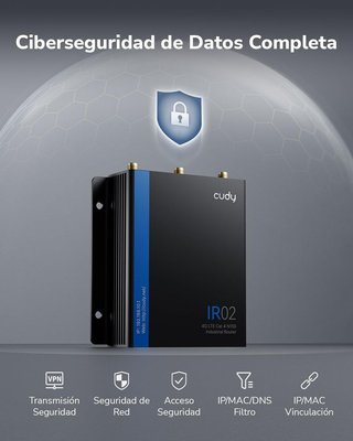 CUDY IR02 Router Industrial 4G Cat4 N150 Dual SIM