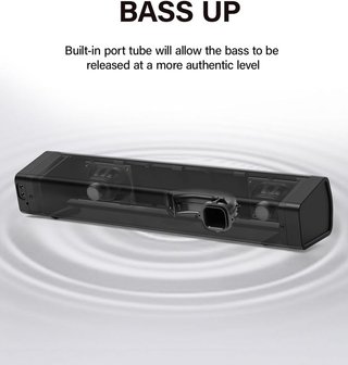 ZETIY barra sonido USB LED RGB 10W 3 entradas