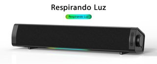 ZETIY barra sonido USB LED RGB 10W 3 entradas