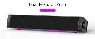 ZETIY barra sonido USB LED RGB 10W 3 entradas