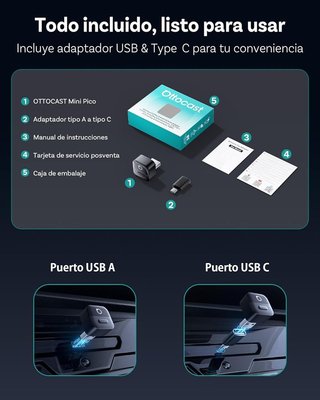 OTTOCAST Mini Pico 2026 CarPlay Android Auto