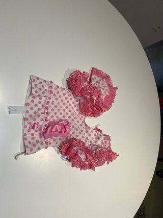13 Blusa flamenca volantes lunares rosa