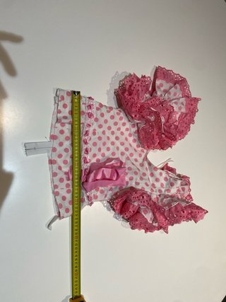 13 Blusa flamenca volantes lunares rosa