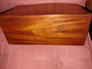 Tarjetero madera antiguo años 60