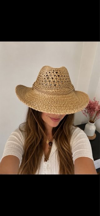 Sombrero paja estilo cowvoy