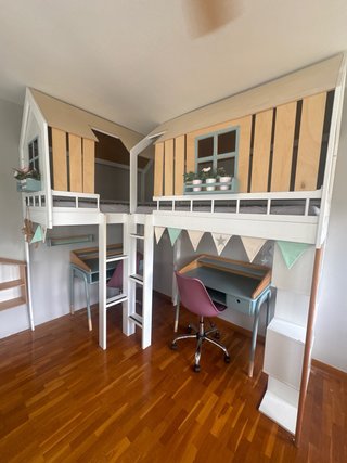 Camas Montessori tipo casa habitacion niñas