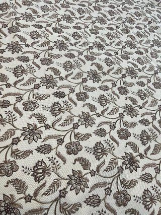 Alfombra Zara Home Algodón Floral Beige/Marrón