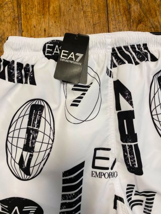 Bañador EA7 Emporio Armani Blanco y Negro