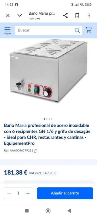 Baño María Profesional Acero Inoxidable