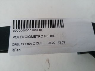 POTENCIOMETRO PEDAL OPEL CORSA C Club