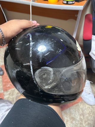 Casco de moto negro