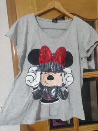 Camiseta Minnie Mouse lentejuelas XL