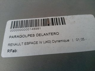 PARAGOLPES DELANTERO RENAULT ESPACE IV (JK0) Dynamique