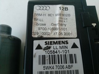 MOTOR ELEVALUNAS DELANTERO DERECHO AUDI A4 BERLINA (8E) 2.0
