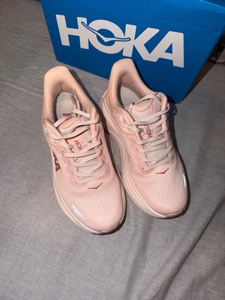 Hoka Bondi 9 zapatillas mujer beige/rosa