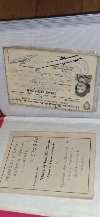Álbum fotos  Documentos carnet Alicante etc