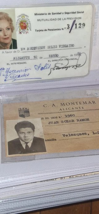 Álbum fotos  Documentos carnet Alicante etc