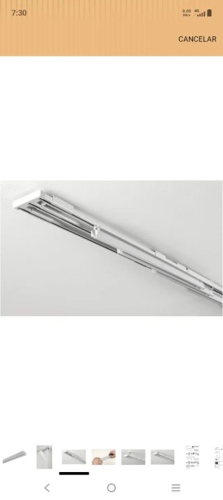 Binario per tende in metallo/plastica