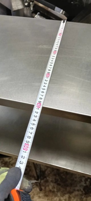 Estantería doble de acero inox fuerte 137x40