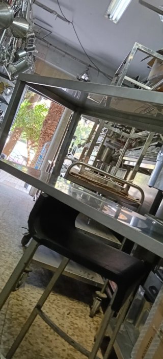 Estantería doble de acero inox fuerte 137x40