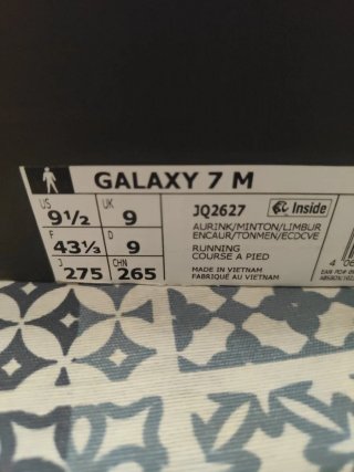 Zapatilla Adidas Galaxy 7M Talla 43.5