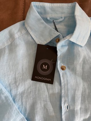 Camicia uomo lino azzurra