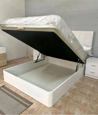 Canapé blanco y Colchón 150x190 EN OFERTA