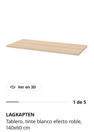 Escritorio IKEA LAGKAPTEN / ALEX blanco