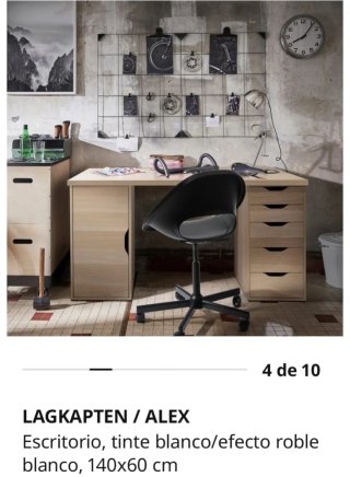 Escritorio IKEA LAGKAPTEN / ALEX blanco