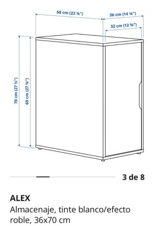 Escritorio IKEA LAGKAPTEN / ALEX blanco