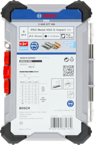 Brocas Bosch Professional HSS Hex 8 piezas