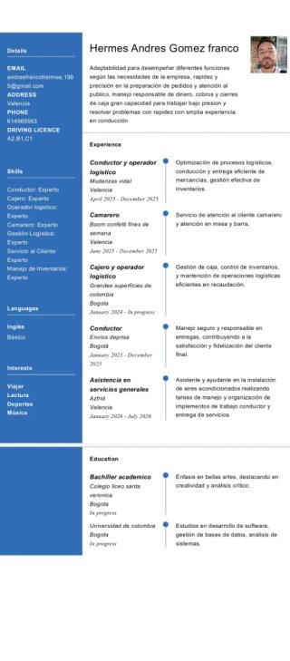 Busco trabajo currículum vitae
