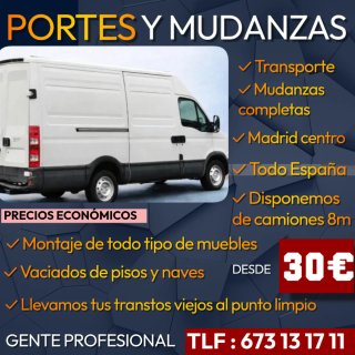 PORTES Y MUDANZAS