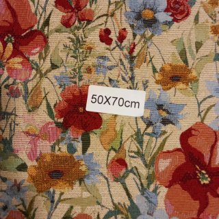 Retal de gobelino floral 50x70cm