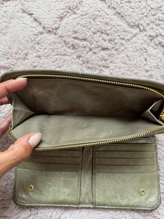 Portafoglio Prada Grigio Verde