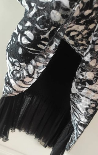 Vestito corto estivo bianco e nero