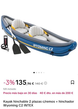 Kayak hinchable WYOMING C2